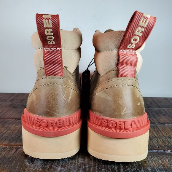 Sorel Hi Line Hiker Womens Size 9.5 Mid Boots Shoes Waterproof Tan Brown - Picture 4 of 12